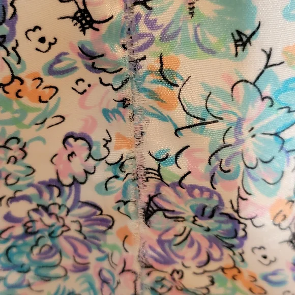 Vintage 1980sJT Dress Floral Wrap Dress with Blue and Pink Accents Size 10